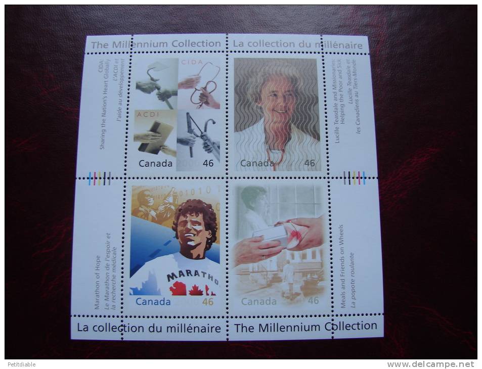 CANADA - 2000 - Collection Du Millénaire - Bloc Feuillet - "Des Coeurs D´or" - ** - TTB - Neufs