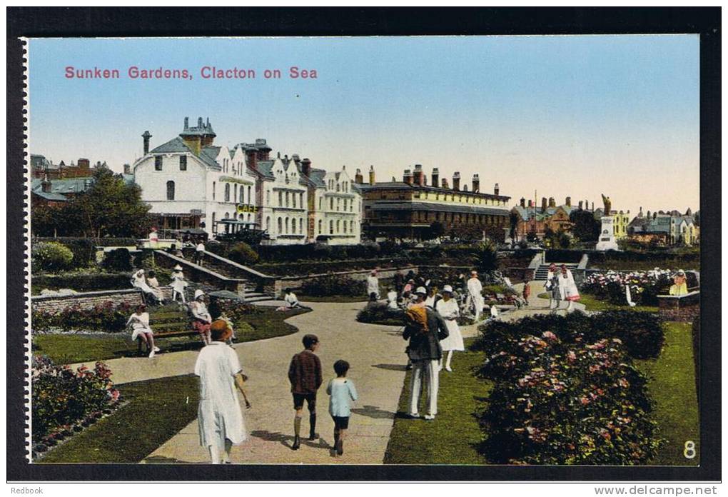 RB 901 - Early Postcard - Sunken Gardens - Clacton-on-Sea Essex - Clacton On Sea