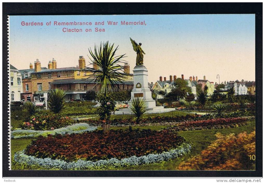RB 901 - Early Postcard - Gardens Of Remembrance &amp; War Memorial  - Clacton-on-Sea Essex - Clacton On Sea
