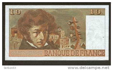 10 FRANCS BERLIOZ BILLET FRANCAIS Z.129 N° 56846 SUP+ IDEAL DEBUTANT CRAQUANT D'ORIGINE 2 TROUS ! 6-2-1975 - 10 F 1972-1978 ''Berlioz''