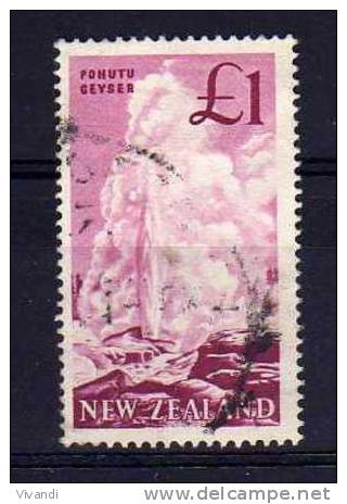 New Zealand - 1960 - &pound;1 Definitive/Pohutu Geyser - Used - Oblitérés