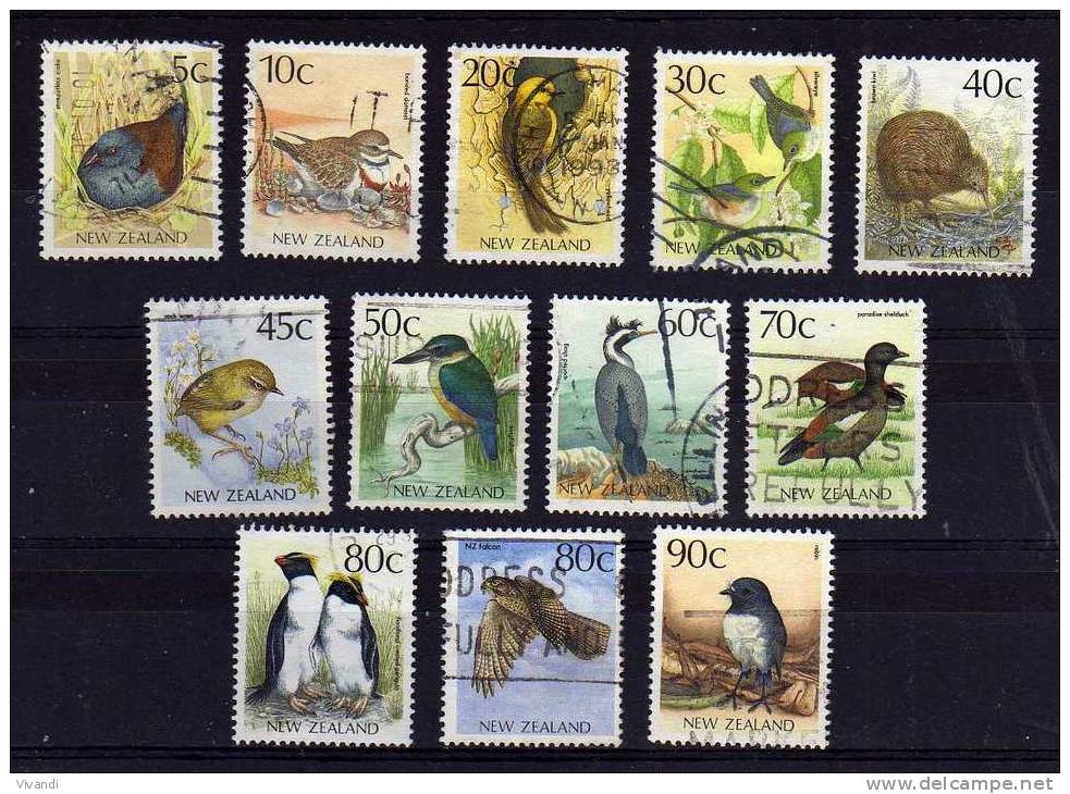 New Zealand - 1988/93 - Native Birds - Used - Used Stamps