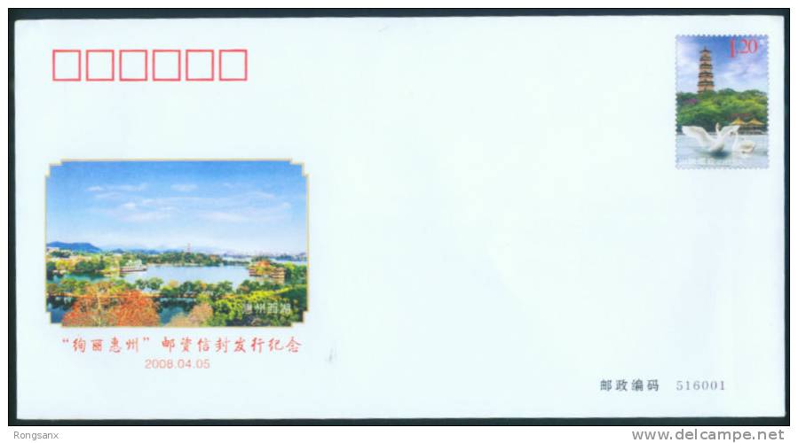 PF-212 CHINA VIEWS OF HUI ZHOU P-cover - Sobres