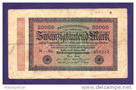 GERMANY 1923 20.000 Mark Used VF KM85 - 20.000 Mark