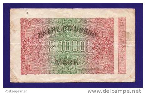 GERMANY 1923 20.000 Mark Used VF KM85 - 20000 Mark