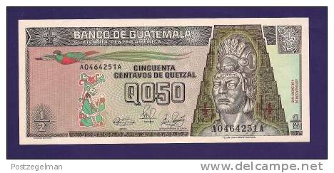 GUATEMALA 1982 Used VF  Banknote 1/2 Quetzal Folded - Guatemala