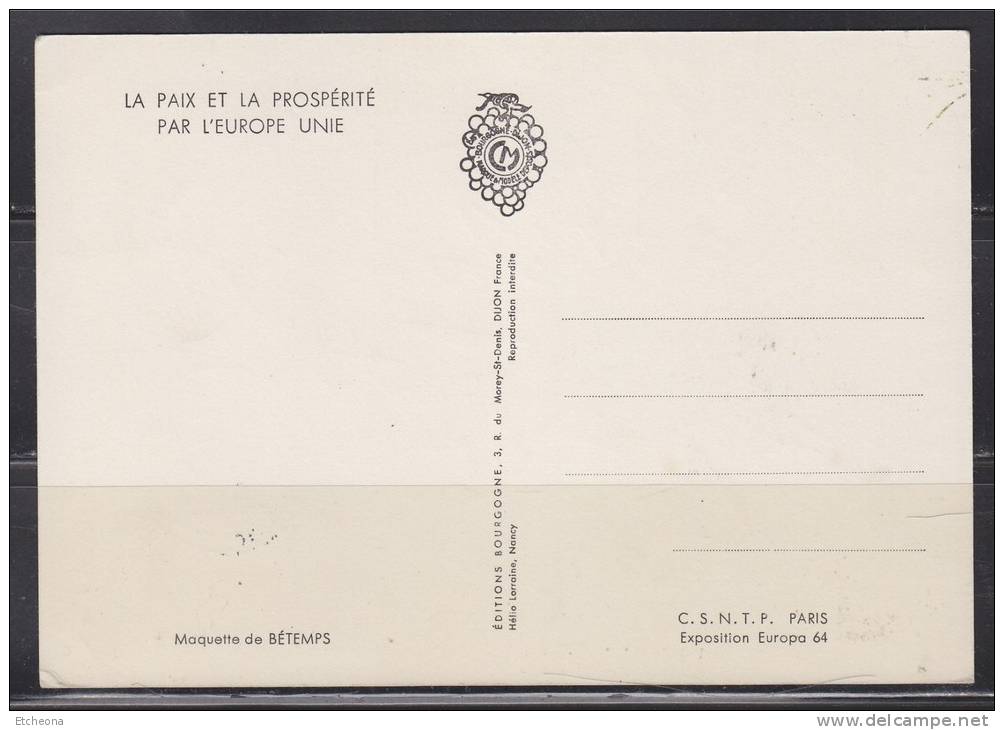 = Carte Postale Europa Premier Jour 12 Sept 1964 N° 1431, Vème Anniversaire Paris - 1964