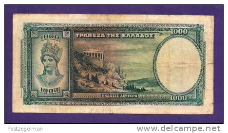 GREECE 1939 Used VF  Banknote 1.000 Drachmai   KM 110 - Greece