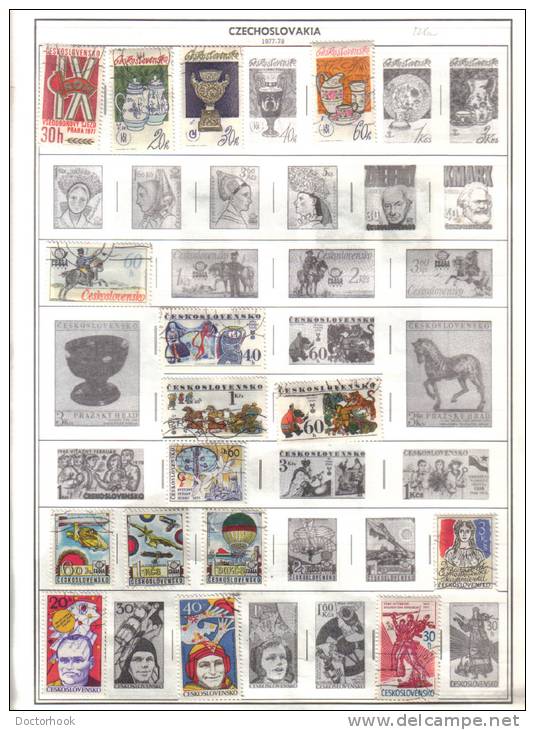 CZECHOSLOVAKIA    Collection Of  Mounted Mint And Used As Per Scan. (4 SCANS) - Collections, Lots & Séries