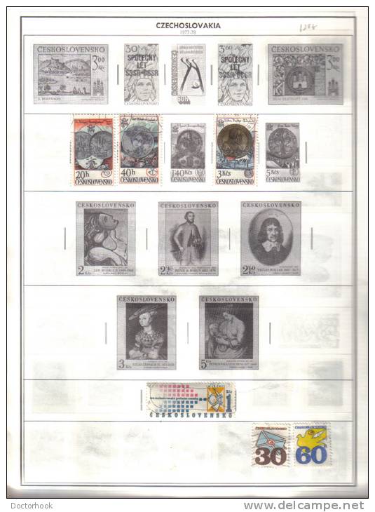 CZECHOSLOVAKIA    Collection Of  Mounted Mint And Used As Per Scan. (4 SCANS) - Collections, Lots & Séries