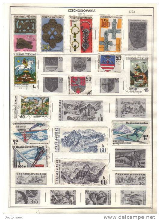 CZECHOSLOVAKIA    Collection Of  Mounted Mint And Used As Per Scan. (4 SCANS) - Collections, Lots & Séries