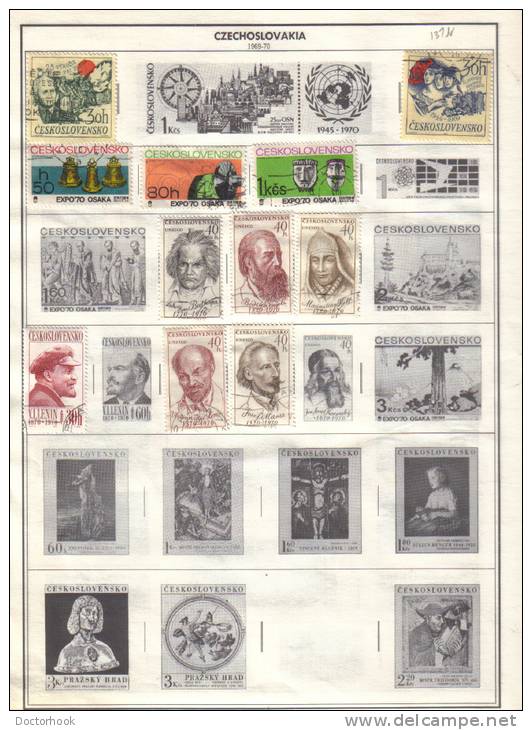 CZECHOSLOVAKIA    Collection Of  Mounted Mint And Used As Per Scan. (4 SCANS) - Collections, Lots & Séries