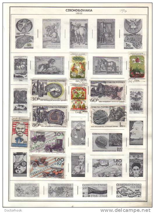 CZECHOSLOVAKIA    Collection Of  Mounted Mint And Used As Per Scan. (6 SCANS) - Collections, Lots & Series