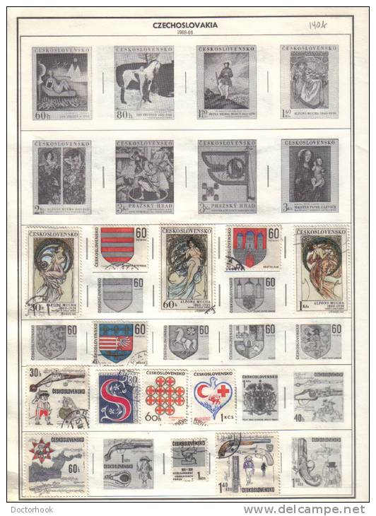 CZECHOSLOVAKIA    Collection Of  Mounted Mint And Used As Per Scan. (6 SCANS) - Collections, Lots & Series