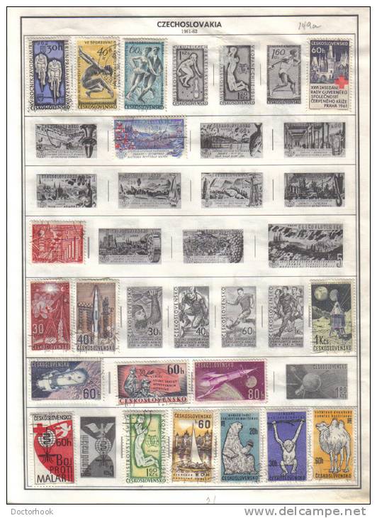 CZECHOSLOVAKIA    Collection Of  Mounted Mint And Used As Per Scan. (4 SCANS) - Collections, Lots & Séries