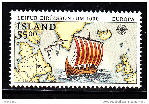 Iceland MNH Scott #749 55k Viking Longboat Of Leif Eriksson - 1st Landing In Americas, Europa - Nuevos