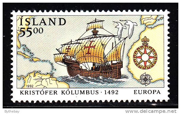 Iceland MNH Scott #750 55k Columbus´ Sailing Ship - Discovery Of America, Europa - Unused Stamps