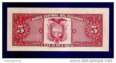 ECUADOR 1982 UNC Banknote 5 Sucres KM113a - Ecuador