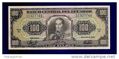 ECUADOR 1986 UNC Banknote 100 Sucres KM118a - Ecuador