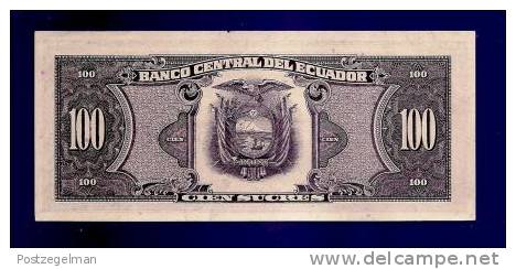 ECUADOR 1986 UNC Banknote 100 Sucres KM118a - Ecuador