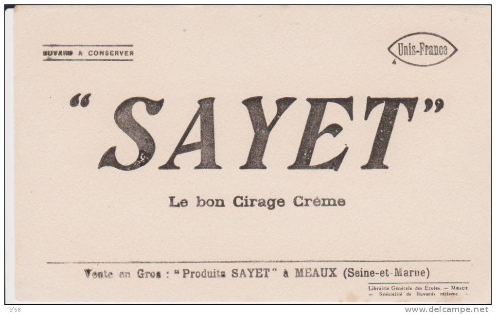 Buvard Cirage Crème Sayet - S