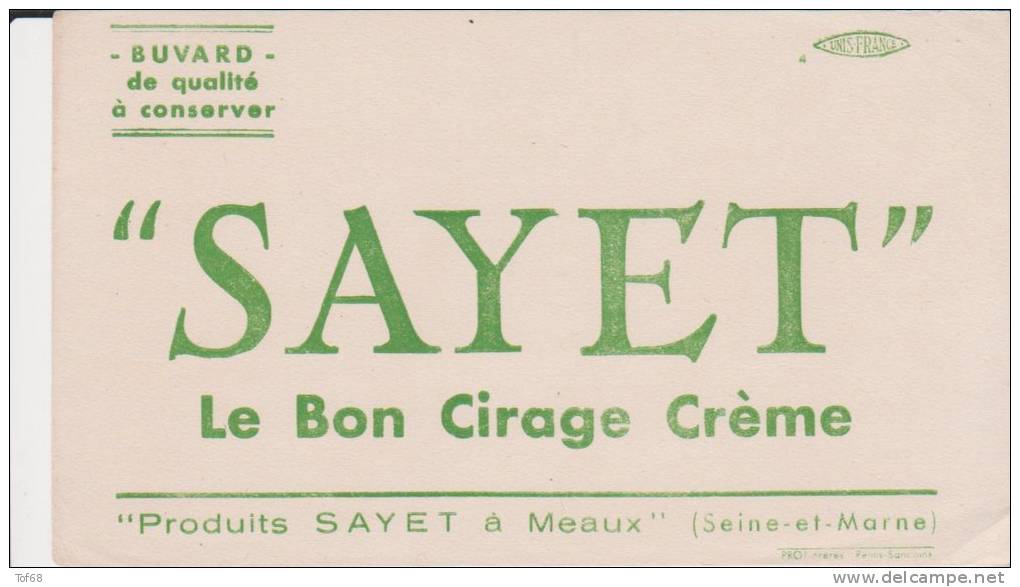 Buvard Cirage Crème Sayet - S