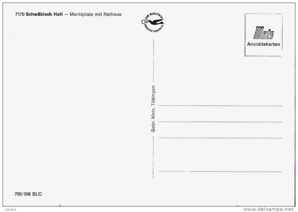 AK Schwäbisch Hall, Marktplatz Und Rathaus, Ung - Schwäbisch Hall
