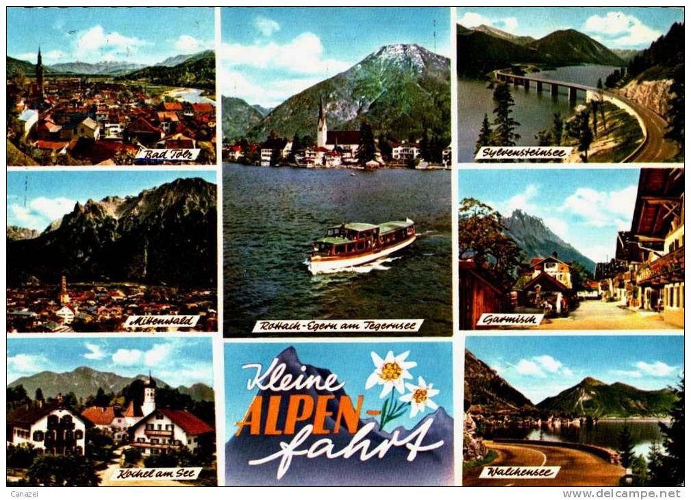 AK Bad Tölz, Rottach-Egern, Mittenwald, Garmisch, Kochel, Walchensee, Gel 1962 - Bad Tölz