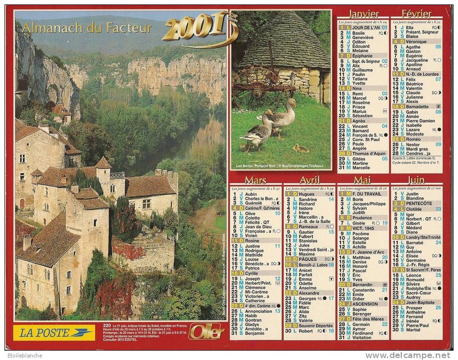 Calendrier, Photos, Saint Cirq Lapopie, Beau Village Classé (46 Lot) - Pont Médieval Sur Le Tarn, Quezac (Lozere, 48) - Big : 2001-...