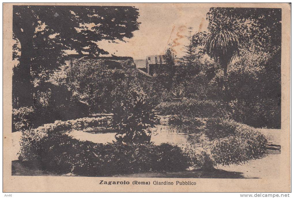 ZAGAROLO - ROMA - GIARDINO PUBBLICO BELLA FOTO D'EPOCA ORIGINALE 100% - Parques & Jardines
