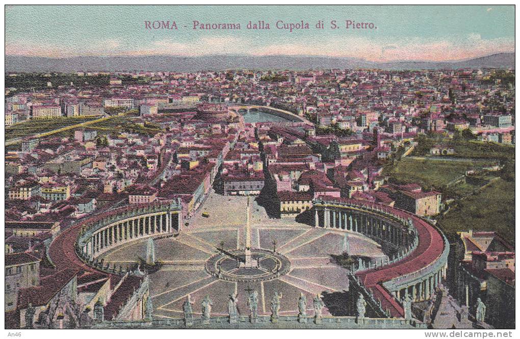 - ROMA - PANORAMA DALLA CUPOLA DI S. PIETRO BELLA FOTO D´EPOCA ORIGINALE 100% - Panoramic Views