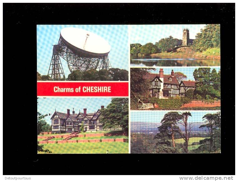 CHESHIRE Charms Jodrell Bank Radio Telescope Bramall Hall Lymm Church Gawsworth Alderley Edge - Autres & Non Classés