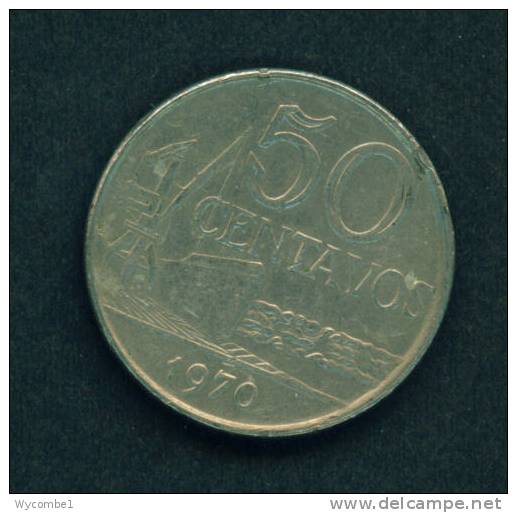 BRAZIL  -  1970  50 Centavos  Circulated As Scan - Brazil