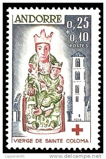 (004) Andorra Fr. / Andorre  Red Cross / Madonna / Croix Rouge / Vierge / Rotes Kreuz ** / Mnh  Michel 190 - Other & Unclassified