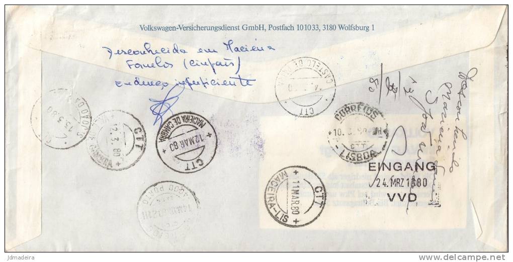 Germany Cover To Portugal Returned To Sender - Covers & Documents