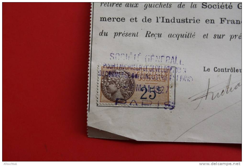 &gt;Emprunt Russe 5 % 1906:Renouvellement Feuilles De Coupons  Timbre Fiscal 25C Société Générale - Russland