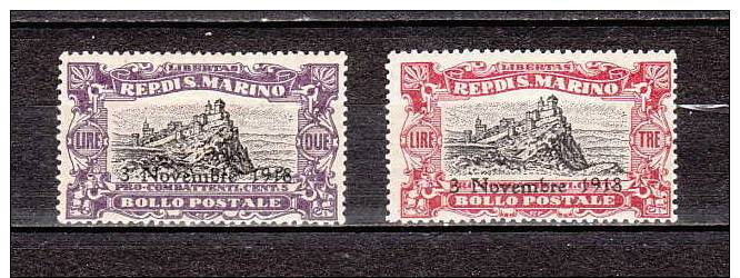 SAN MARINO-1918--Sc# B16-B17-  MINT  NH VF-$38.00-SALE $ 5.90 - Nuevos