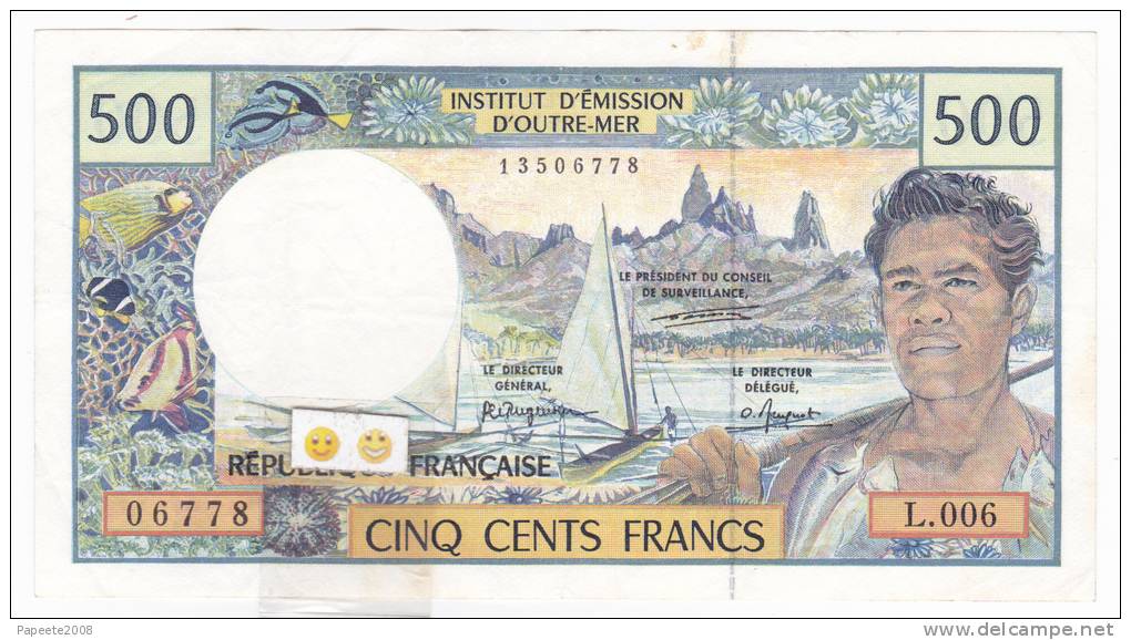 Polynésie Française / Tahiti - 500 FCFP - L.006 / Jurgensen / Ferman / Beugnot - (1992-1994) - Territoires Français Du Pacifique (1992-...)