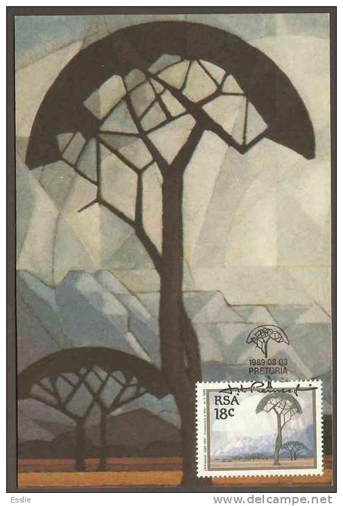 South Africa RSA - 1989 Paintings By Jacob Hendrik Pierneef - 1 Maximum Card - 18c - Lettres & Documents