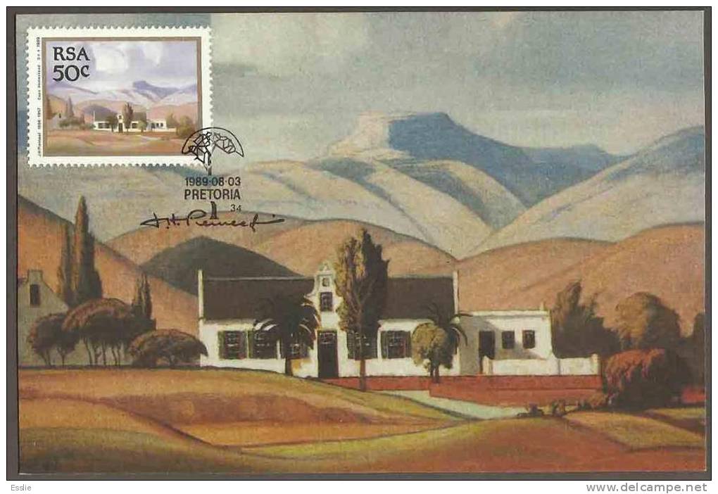 South Africa RSA - 1989 Paintings By Jacob Hendrik Pierneef - 1 Maximum Card - 50c - Briefe U. Dokumente