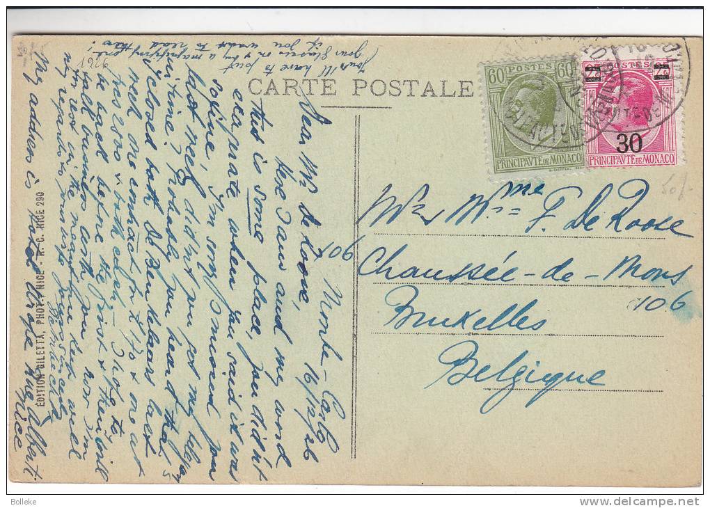 Monaco - Carte Postale De 1926 - Brieven En Documenten
