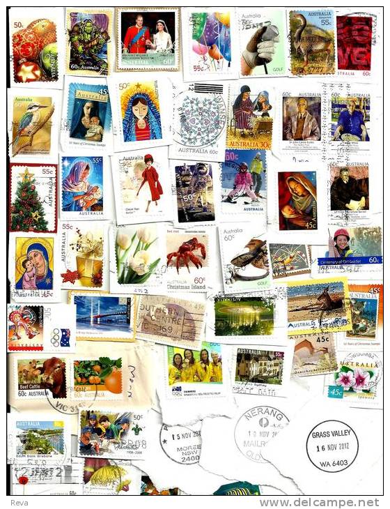 AUSTRALIA LOT57 MIXTURE OF50+ USED STAMPS SOME 2010/12 ETC.READ DESCRIPTION!! - Vrac (max 999 Timbres)