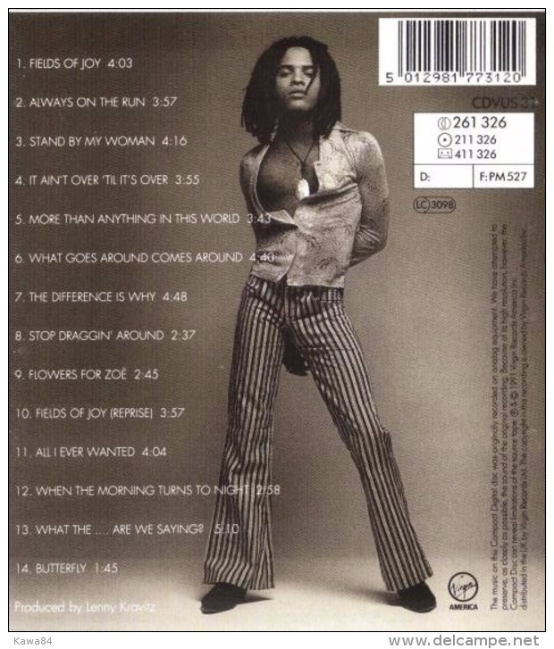 CD  Lenny Kravitz  "  Mama Said  "  Angleterre - Rock
