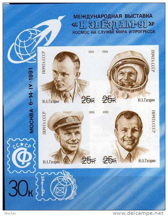 Special Set ASTRA Sowjetunion 6185/8A/B,2 VB,Blocks 218/219+ Blue-print Bl.219I/1991 ** 50€ Space Sheets Bf USSR CCCP SU - Sammlungen