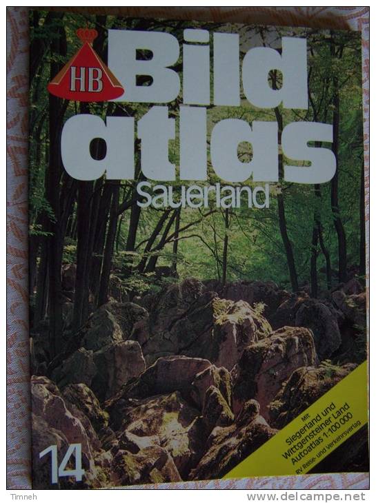 N° 14  HB BILD ATLAS - SAUERLAND - RV REISE Und VERKEHRSVERLAG - Revue Touristique En Allemand - Viajes  & Diversiones