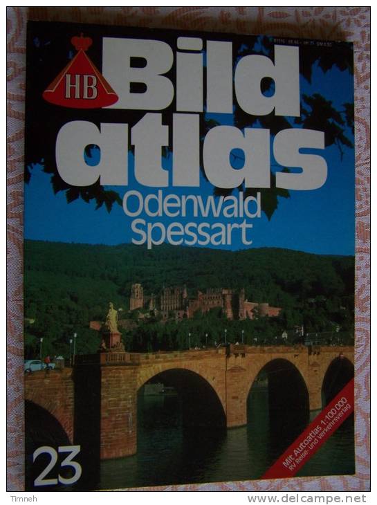 N° 23  HB BILD ATLAS - ODENWALD SPESSART - RV REISE Und VERKEHRSVERLAG - Revue Touristique En Allemand - Viajes  & Diversiones