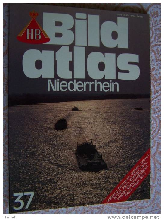 N° 37 HB BILD ATLAS - NIEDERRHEIN Duisburg Wesel Zons Neuss - Revue Touristique En Allemand - Reise & Fun