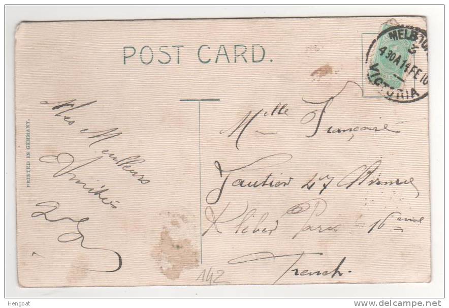 Timbre Yvert N° 142 X 2 / CP , Carte , Postcard Du 14/02/10 Circulée Pour La France,2 Scans - Covers & Documents