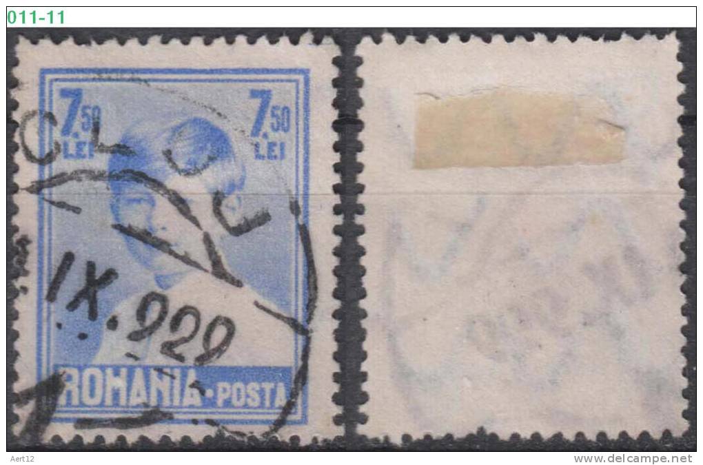 ROMANIA, 1928, King Michael,  Sc./ Mi.: 327 / 327 - Usado