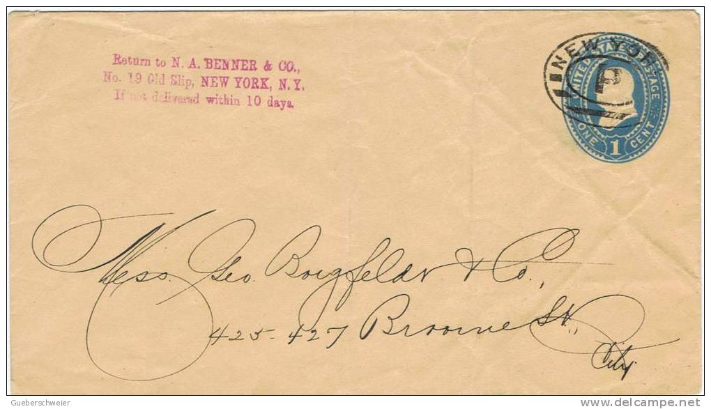 L-US-75 - ETATS-UNIS Entier Postal Enveloppe De New York - 1901-20